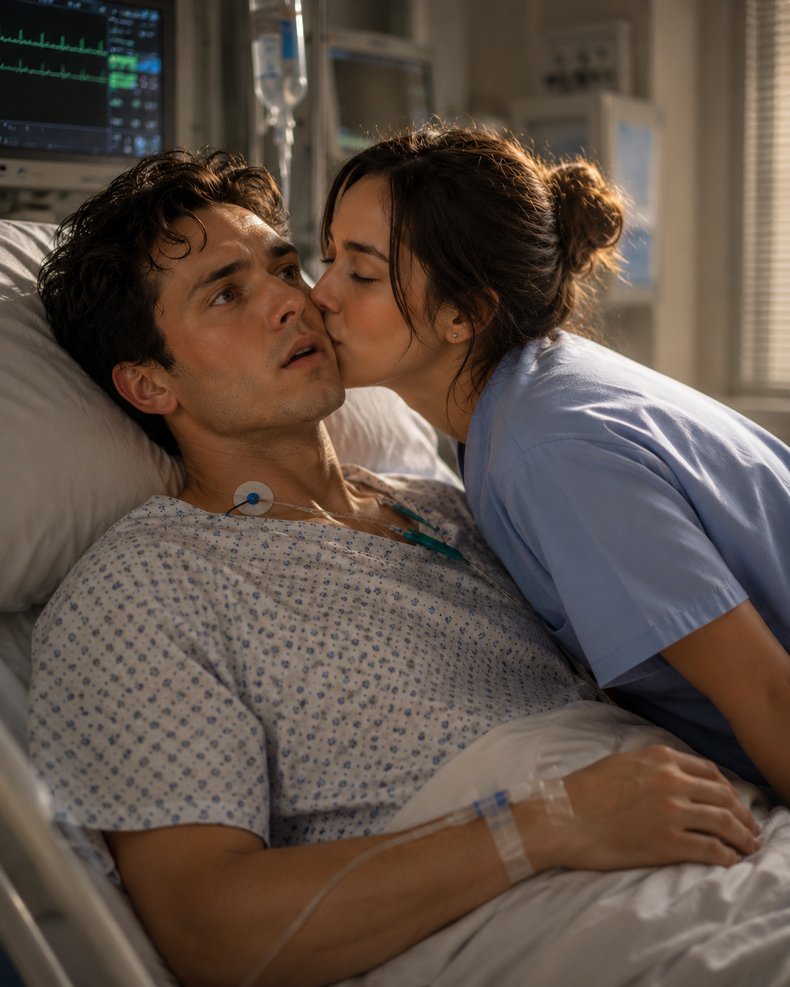 A Nurse Kissed a Millionaire Who Had Been Unconscious for Two Years Because She Was Certain He Would Never Know — Then His Arm Moved and His Eyes Opened and He Asked Who She Was