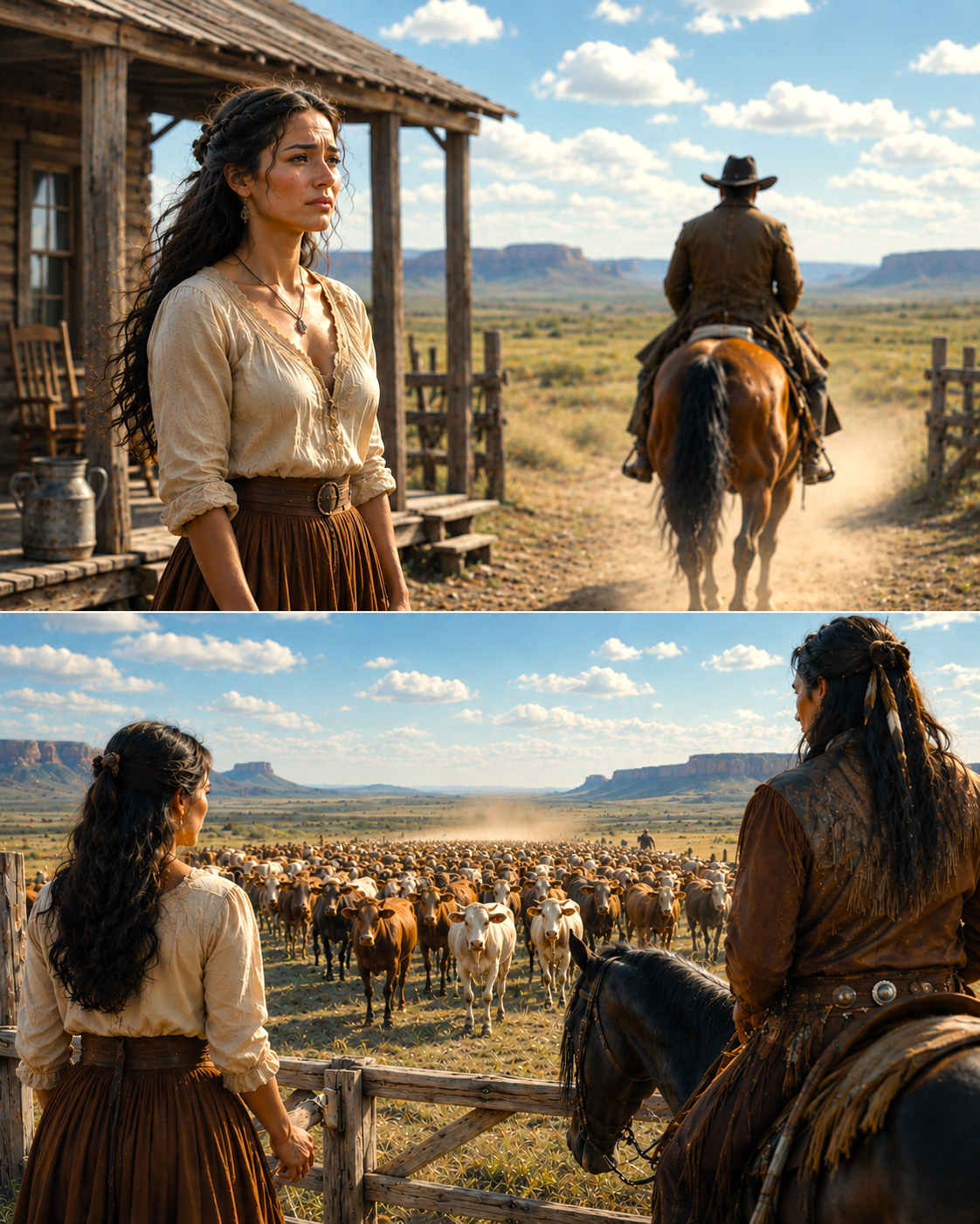 Her Husband Left Saying She Was Barren—She Offered 50 Head of Cattle to the Apache Stranger at Her Gate