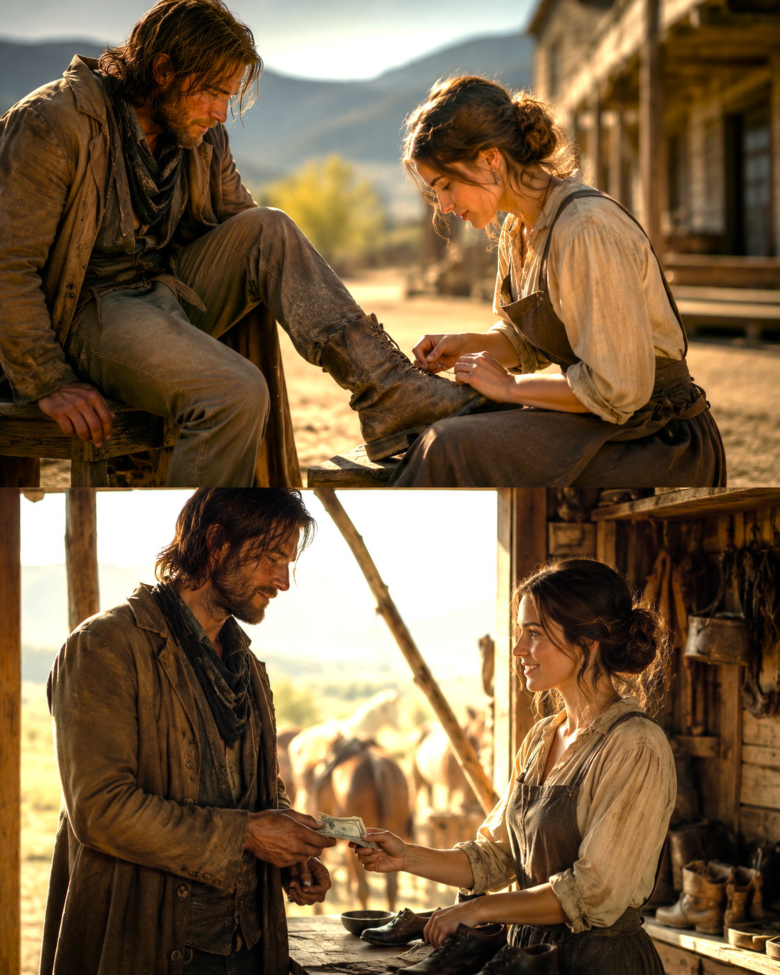 He Came Down From 8 Years Alone on the Mountain—She Fixed His Boot in 40 Minutes and He Overpaid Without Knowing Why