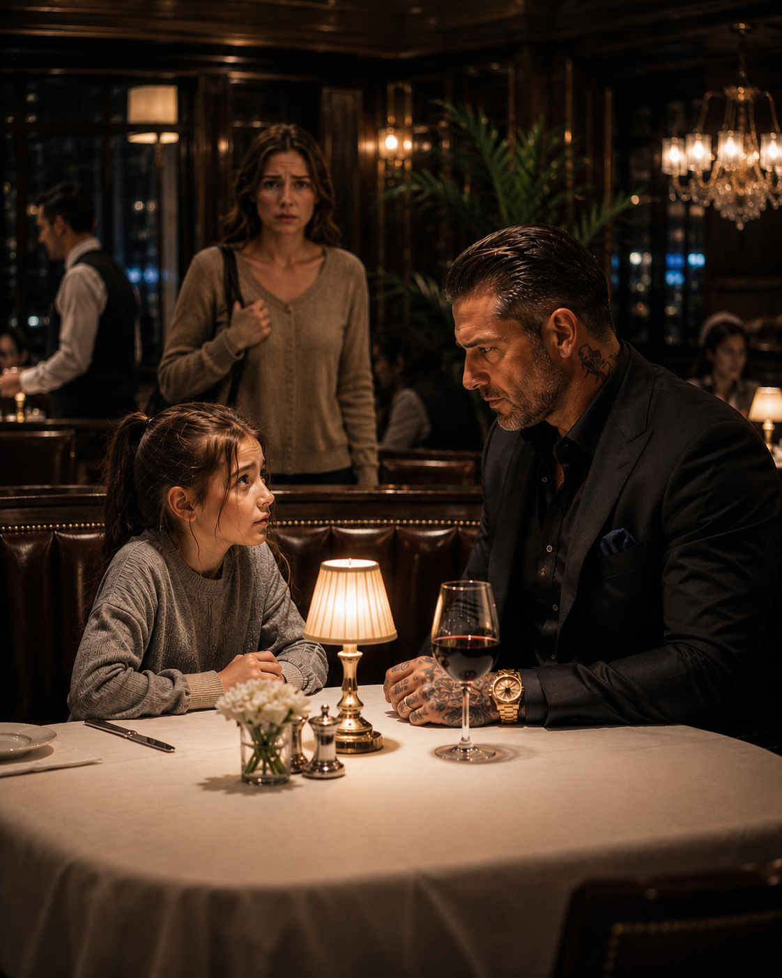 The Little Girl Asked Mafia Boss If She Could Sit Down — Then He Saw Her Mother’s Face and Went Completely Still