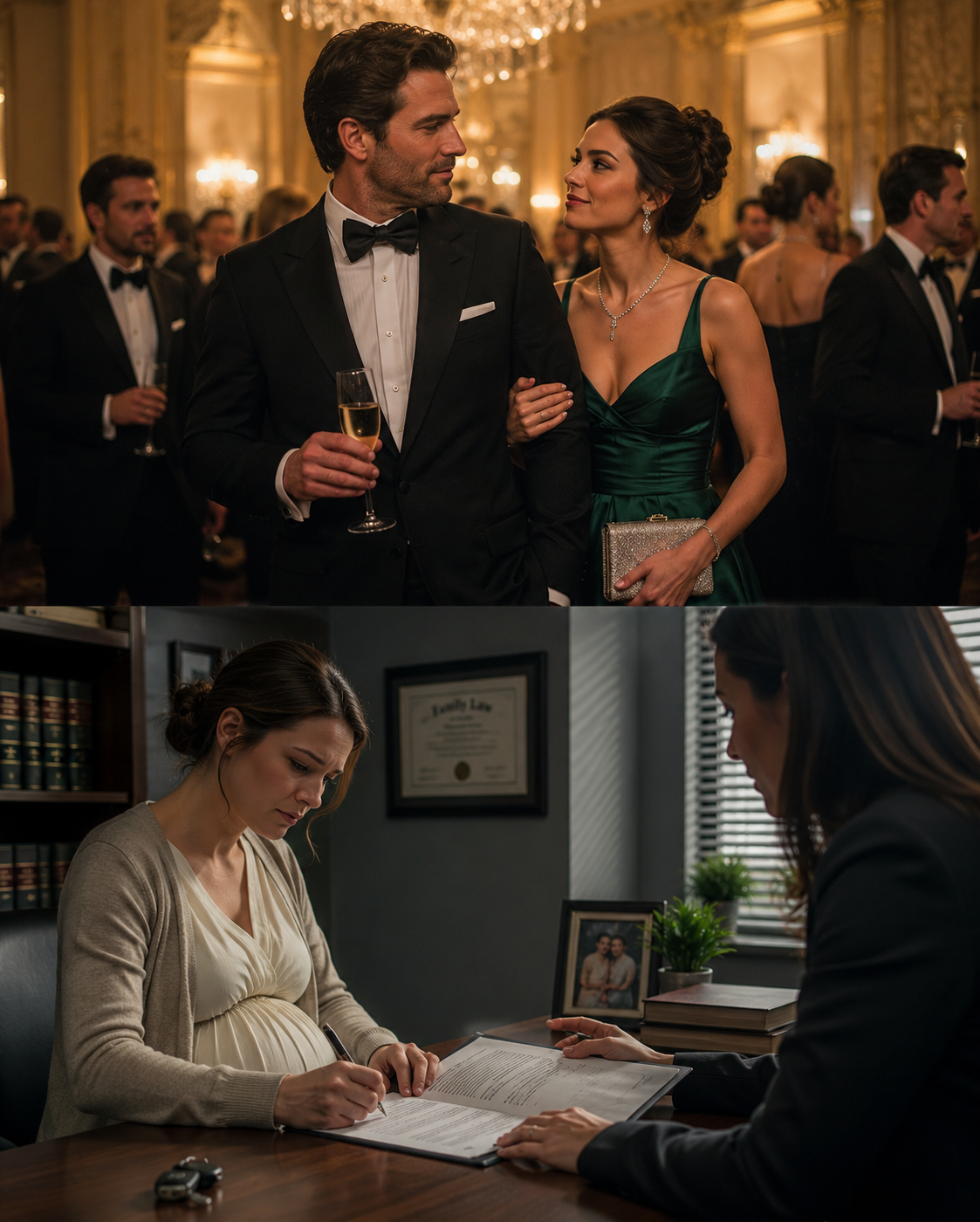 His Mistress Was on His Arm at the Gala — His Pregnant Wife Was Already Signing Papers Before He Made It Home