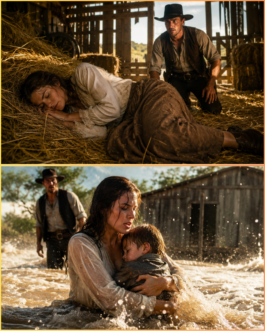 He Found Her Asleep in His Hay and Said “Come Daylight She’s Gone”—But She Pulled a Child From a Flood Before He Could Stop Watching