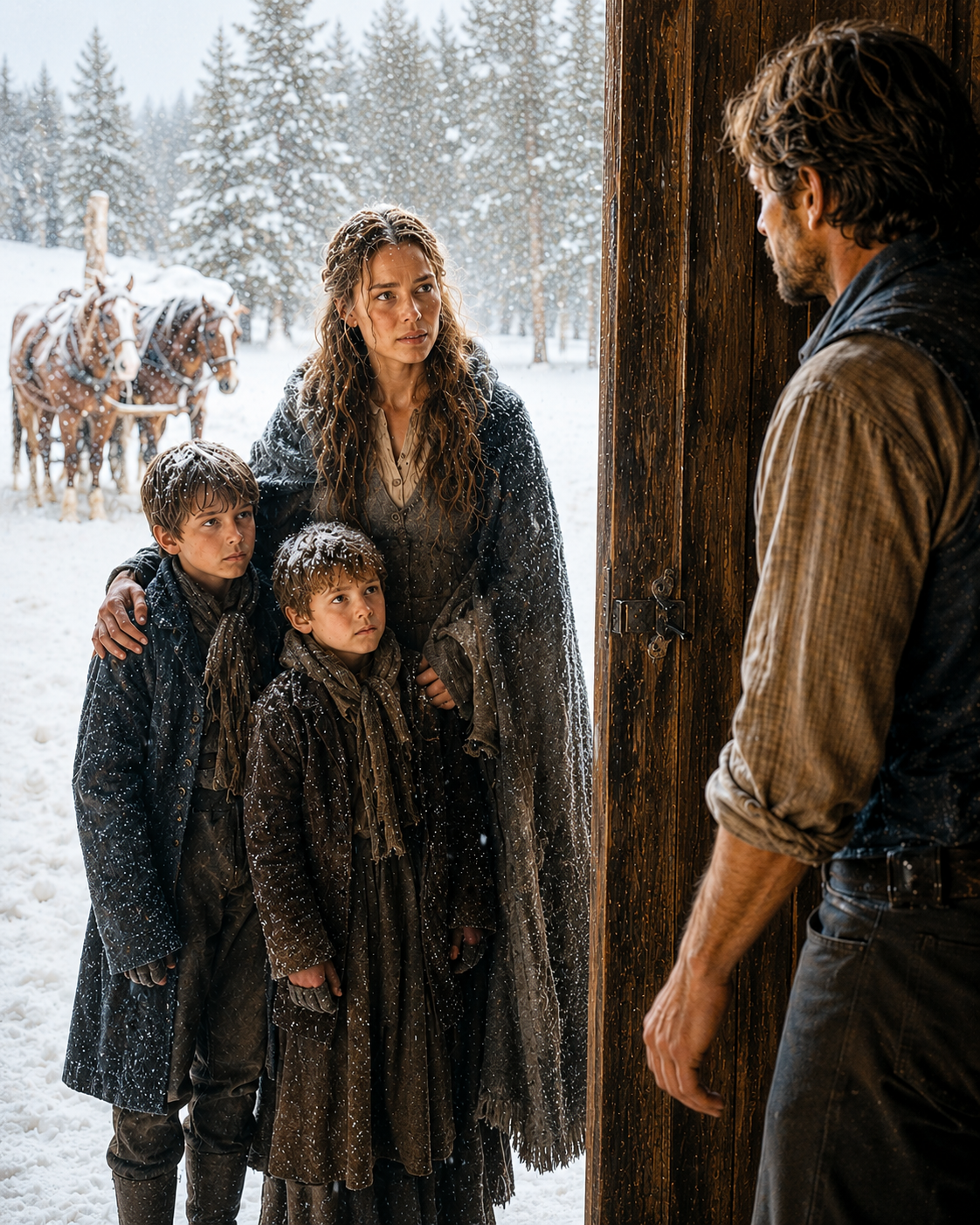 He Prayed for a Wife and Said God Would Have to Drop One on His Doorstep—But She Arrived in a Blizzard With Two Sons and a Secret That Three Men Were Hunting Her For