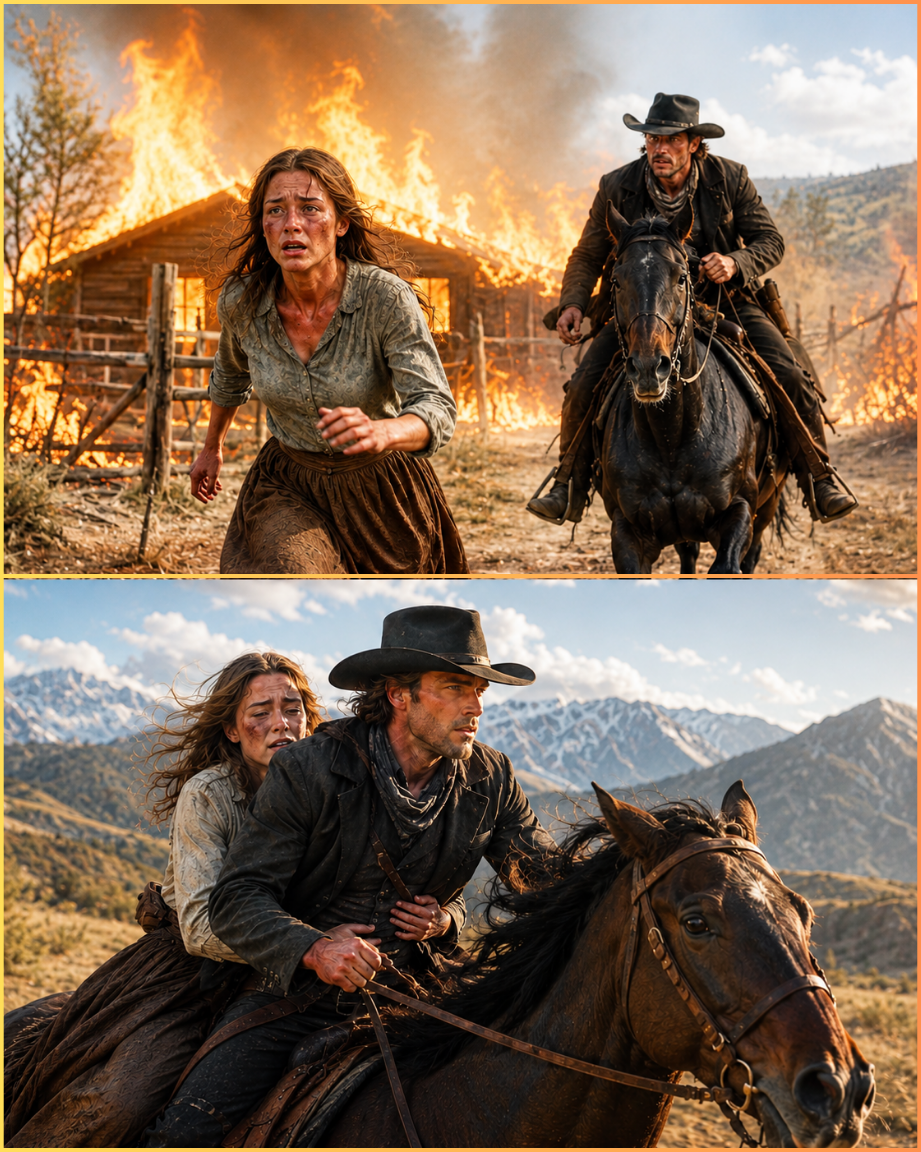 He Rode Into the Wildfire and Pulled Her Onto His Galloping Horse—She’d Gone Out Alone to Pay for Her Mother’s Medicine