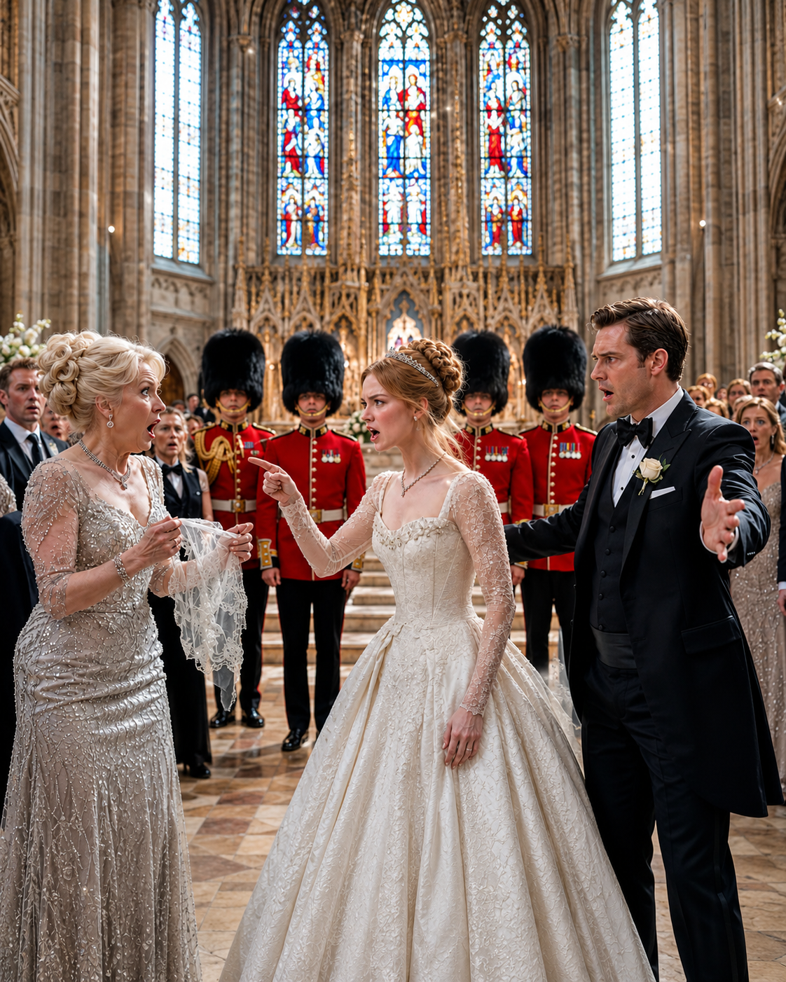 SHE HUMILIATED HER SON’S BRIDE AT THE ALTAR — THEN FIFTY ARMED MEN BLEW OPEN THE CATHEDRAL DOORS