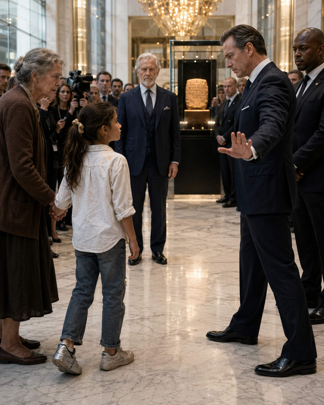THE BILLIONAIRE BET $2 MILLION NOBODY COULD READ AN ANCIENT TABLET — THEN A 9-YEAR-OLD GIRL IN DUCT TAPE SNEAKERS WALKED TO THE FRONT OF THE ROOM