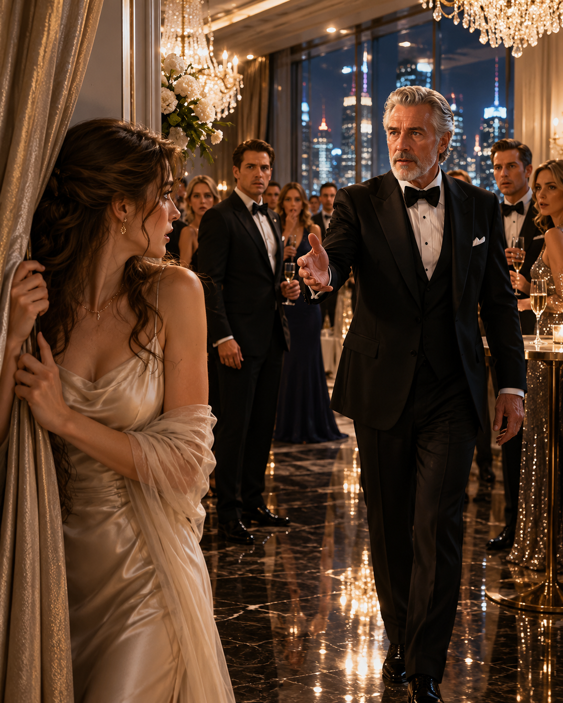 My Husband Told Me to Hide at His Boss’s Party — Then the Billionaire Walked Straight Toward Me And Said He’d Been Looking for Me for Thirty Years