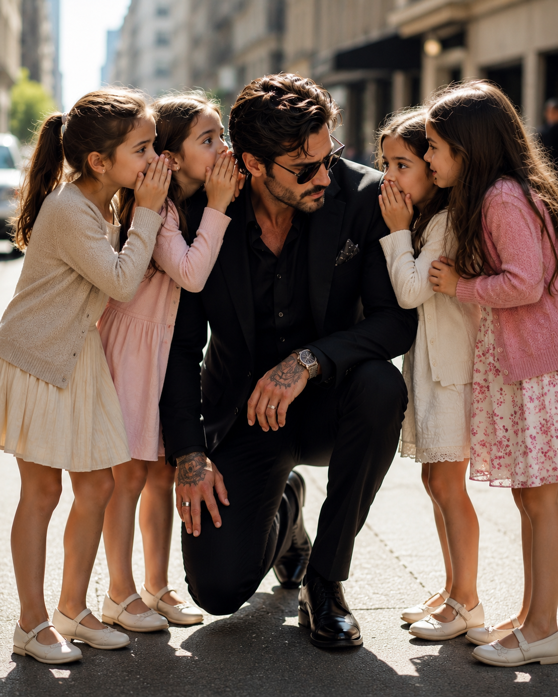 Four little girls asked a complete stranger to pretend to be their father for one afternoon — but their simple request uncovered a secret their real father had been hiding for eight months.