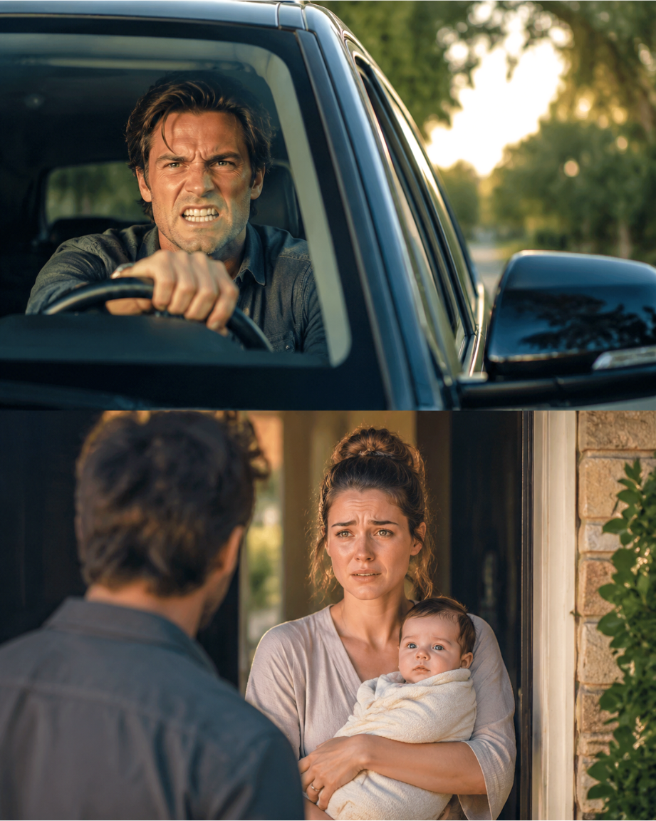 He Drove to His Ex-Wife’s House in Anger—Then She Opened the Door Holding a Newborn With His Eyes