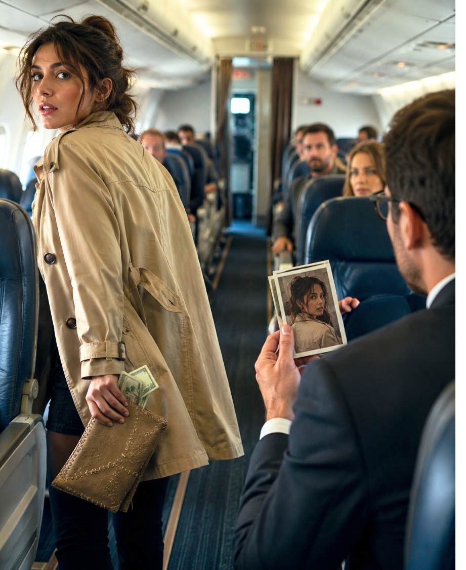 She escaped with $312 and a purse with crooked stitches — but the man in seat 14B already had her photograph.