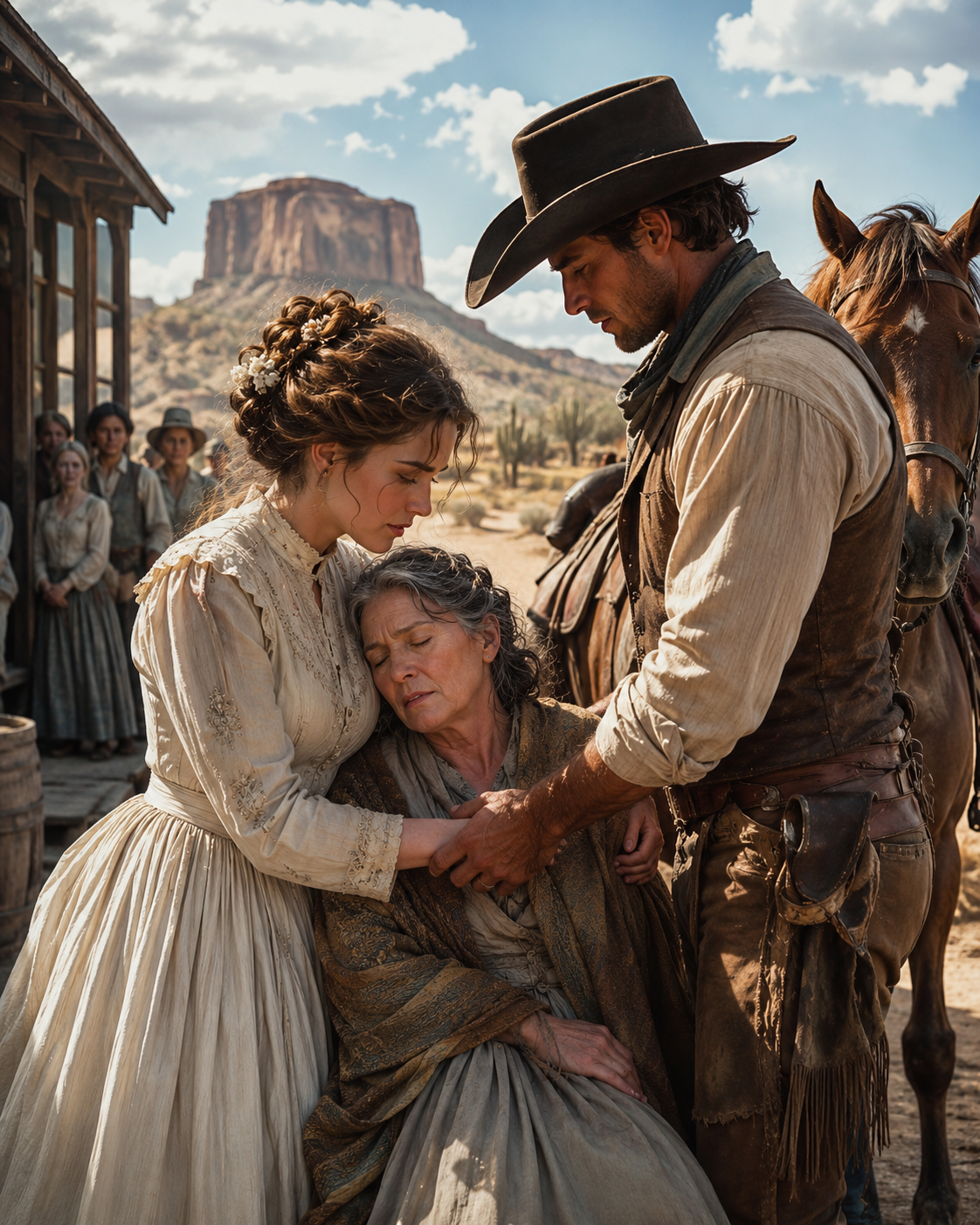 The mail-order bride stepped off the stage with a dying mother — Then the cowboy changed both their lives.