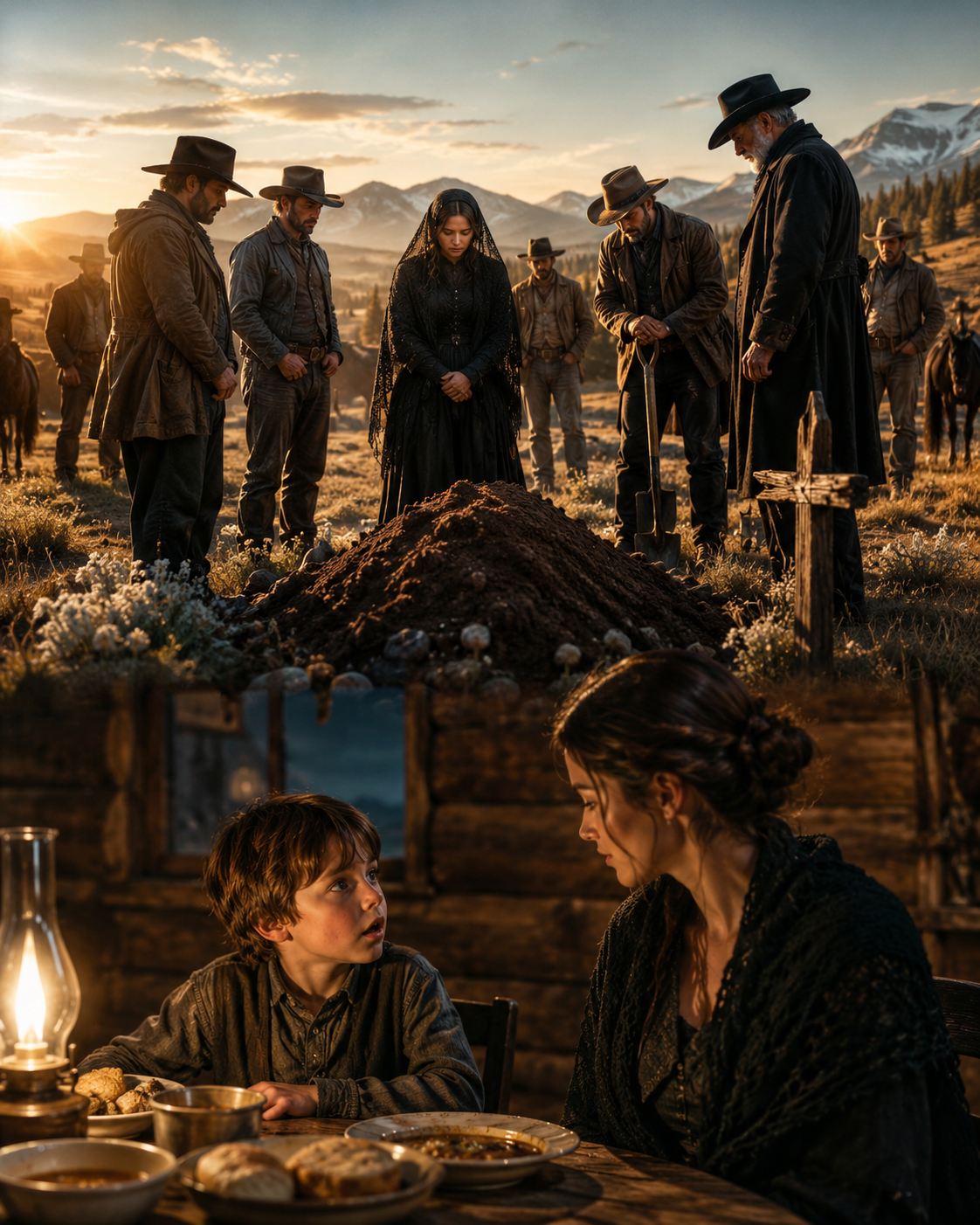 They buried the mountain widow before sunrise — Then a child recognized her voice at supper.