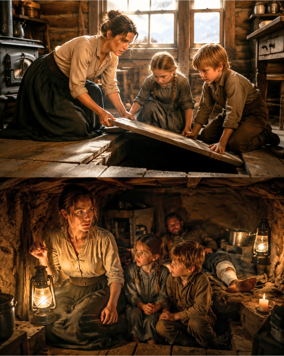 Her Husband’s Broken Leg Left Her Alone With 2 Children and a Montana Winter—She Dug a Secret Chamber Under Her Cabin Floor That Saved Them All
