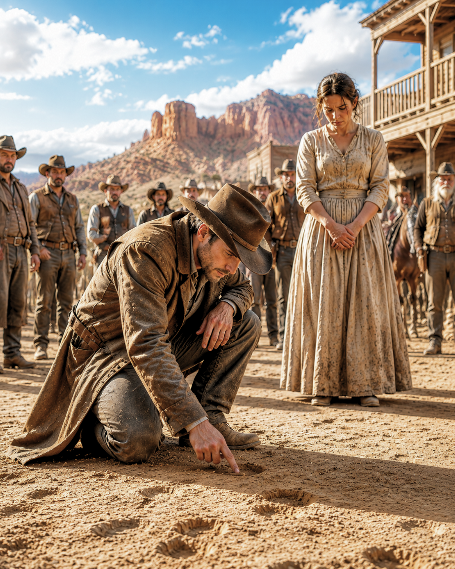 The Town Had Already Decided She Was Guilty—He Crouched Down and Read the Dirt Until the Truth Walked Out on Its Own Two Feet