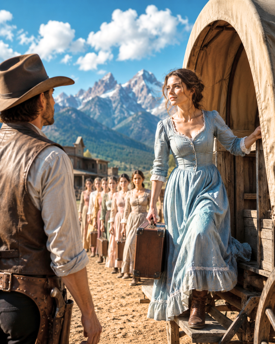 7 Mail-Order Brides Left Him in a Row—Then the 8th Stepped Off the Wagon, Looked at His Mountain, and Said “I’m Not Going Anywhere”
