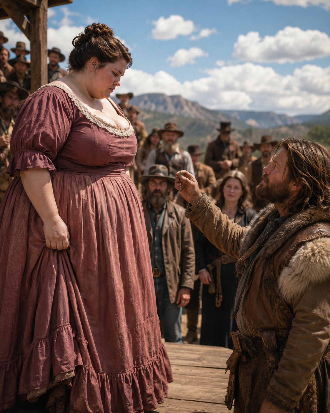 Nobody Wanted the Overweight Girl at the Auction—Until a Mountain Man Paid the Last Dollar for Her