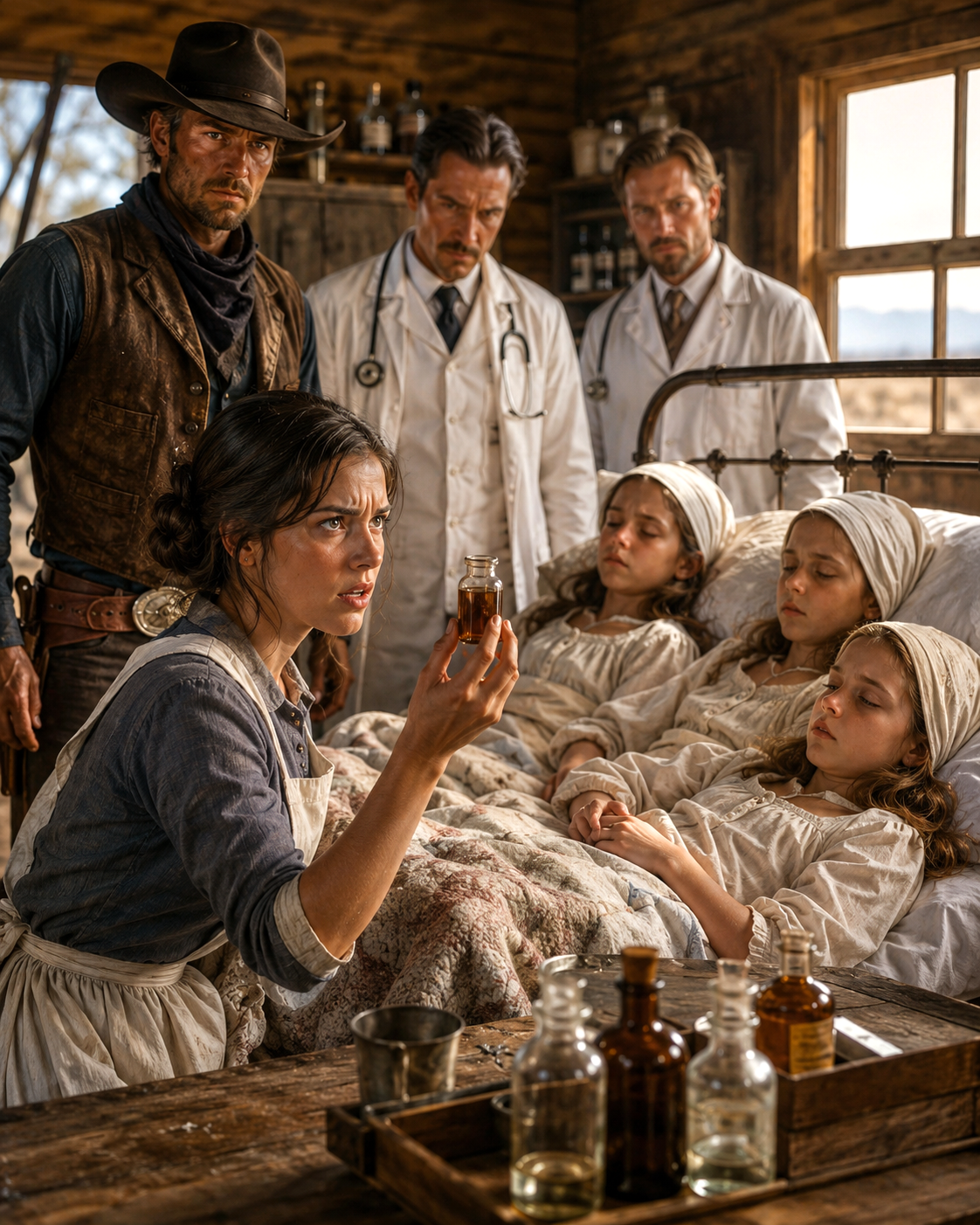 Doctors Said the Cowboy’s 3 Daughters Were Dying of Cancer—The Housemaid Everyone Mocked Said “Then Why Does the Medicine Smell Like Poison?”