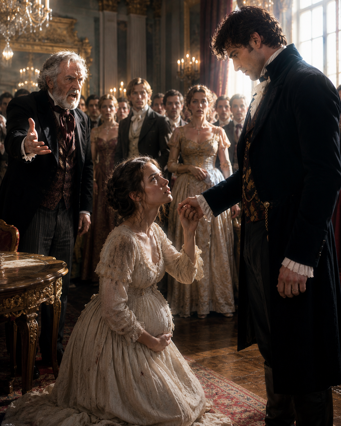 Her father traded her for debts while she was pregnant—but the Duke’s presence turned shame into protection and respect