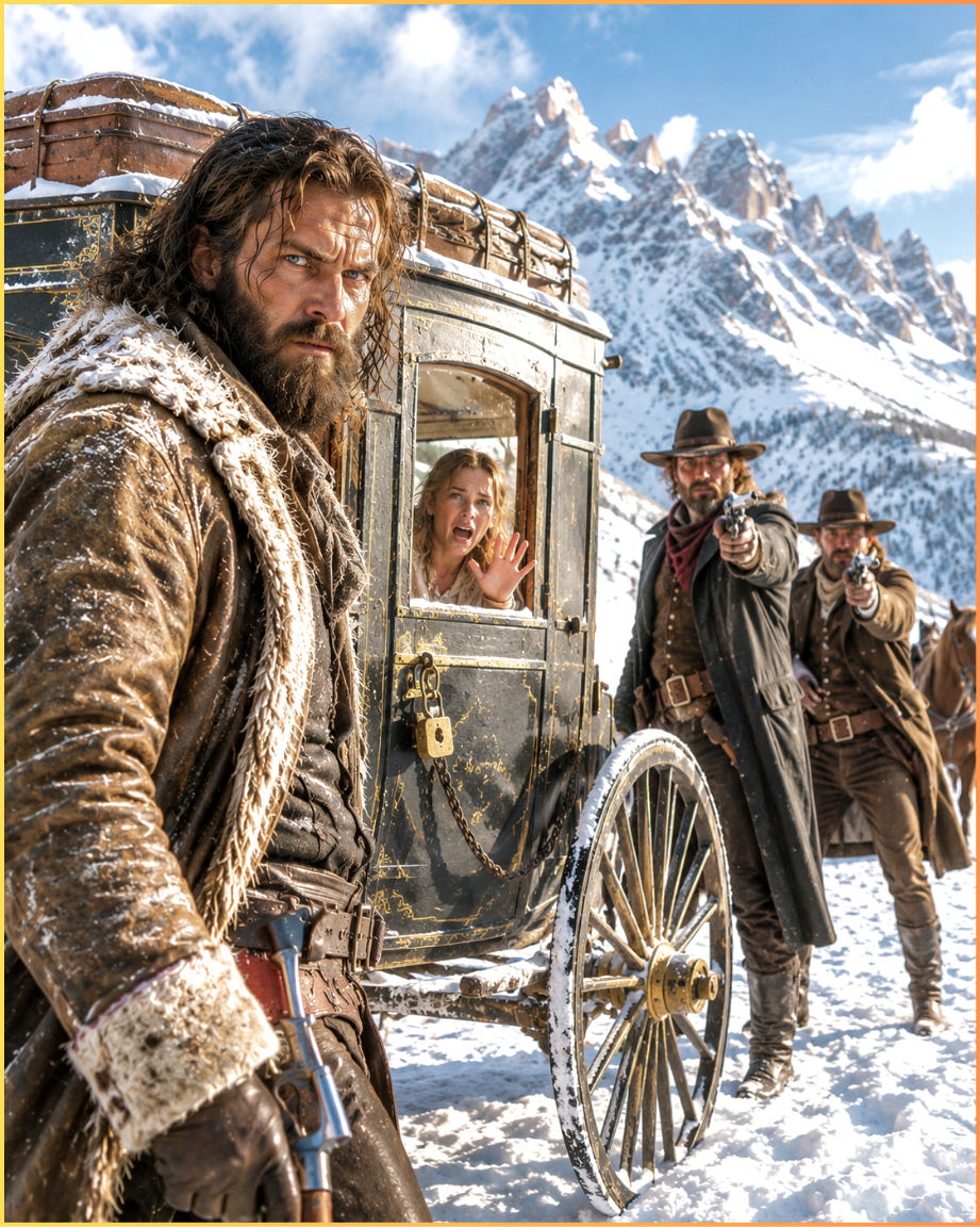 A Luxury Coach Was Padlocked Shut in a Wyoming Blizzard and Left to Kill the Woman Inside—The Mountain Man Who Stopped the Hired Guns Had Been Alone for 3 Years
