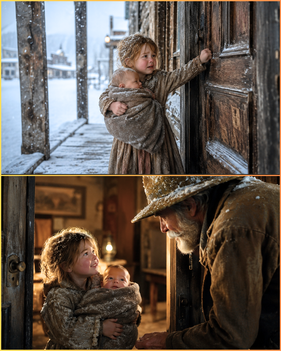 She Was 4 Years Old, Carrying Her Baby Brother Through a Blizzard—She Had Knocked on 7 Doors Before the Lonely Old Farmer Opened His