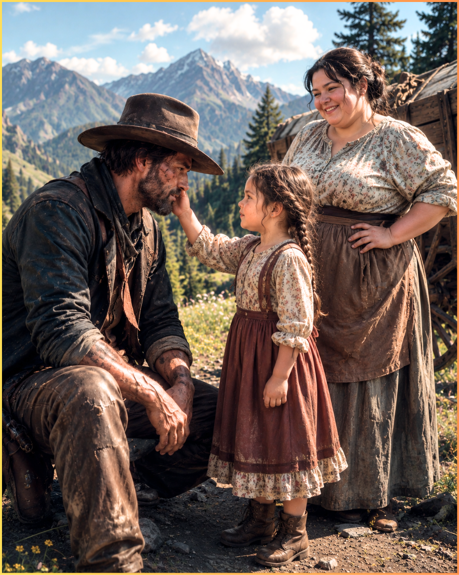 A man who hadn’t spoken to another person in four years watched a broken wagon limp up his mountain trail—Then a seven-year-old girl walked straight up to him, looked at his scars, and asked “Did it hurt? Mama can fix that”