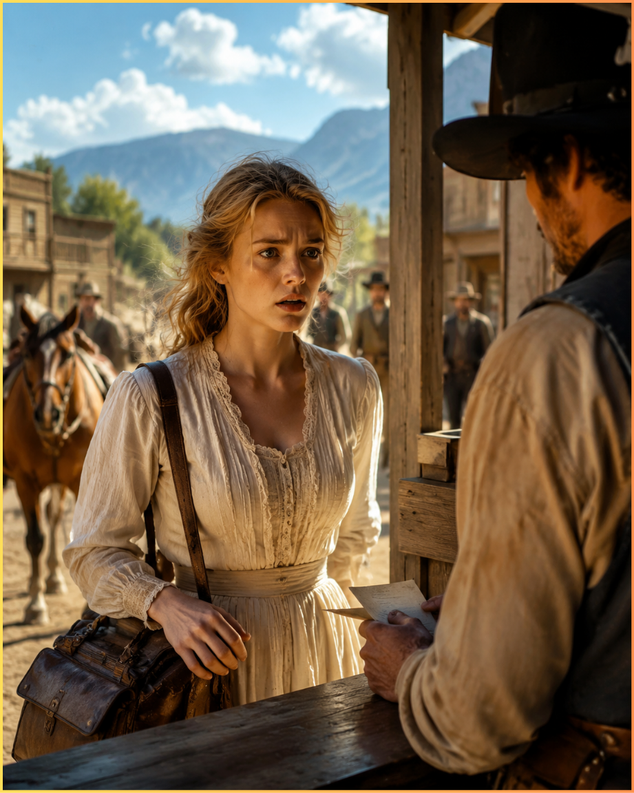 “She arrived in Copper Creek to become a wife—then the clerk quietly told her she was replaced yesterday.”