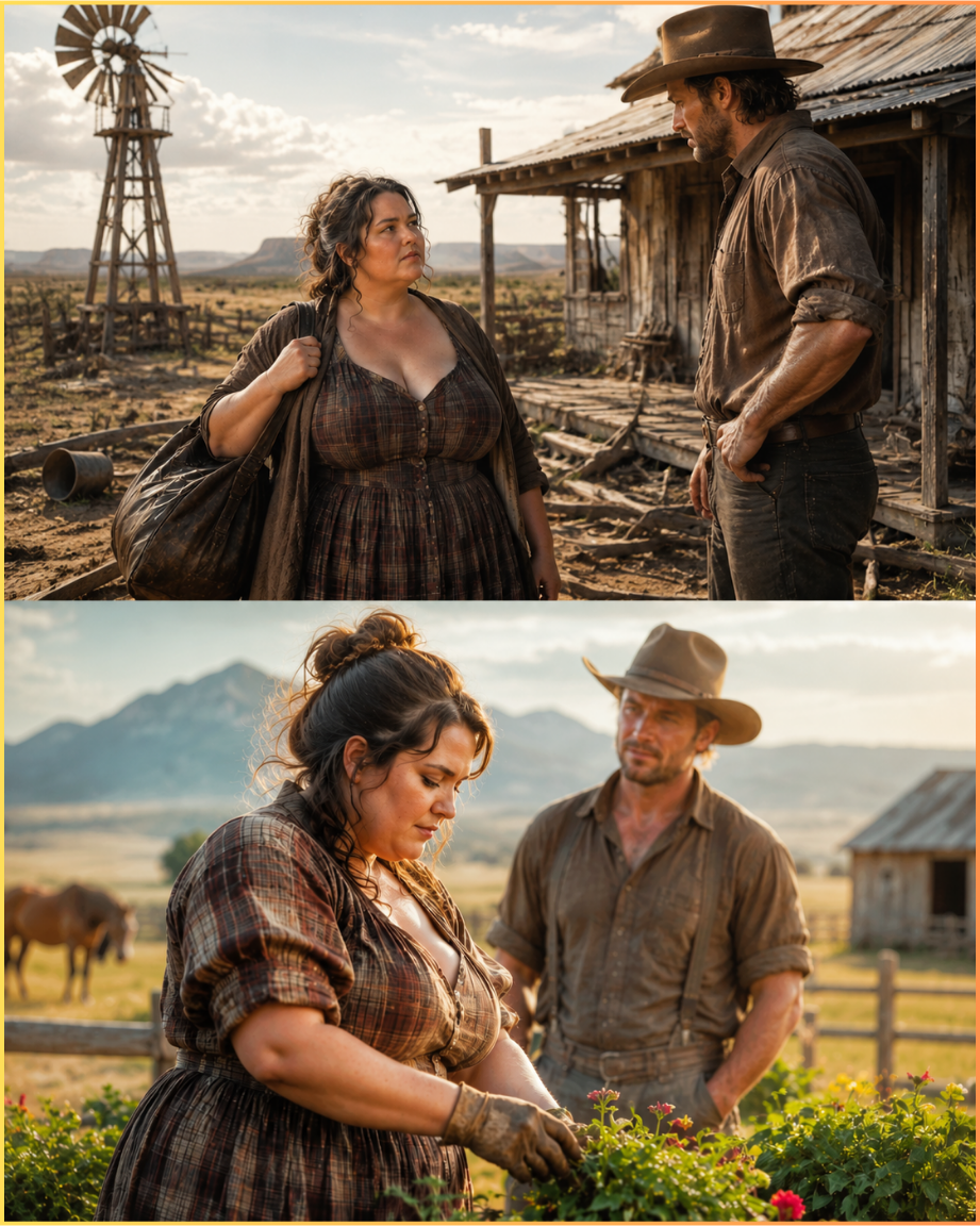 “A plus-size woman arrived on a dying ranch to be rejected—but she stayed anyway and quietly rebuilt everything he abandoned.”