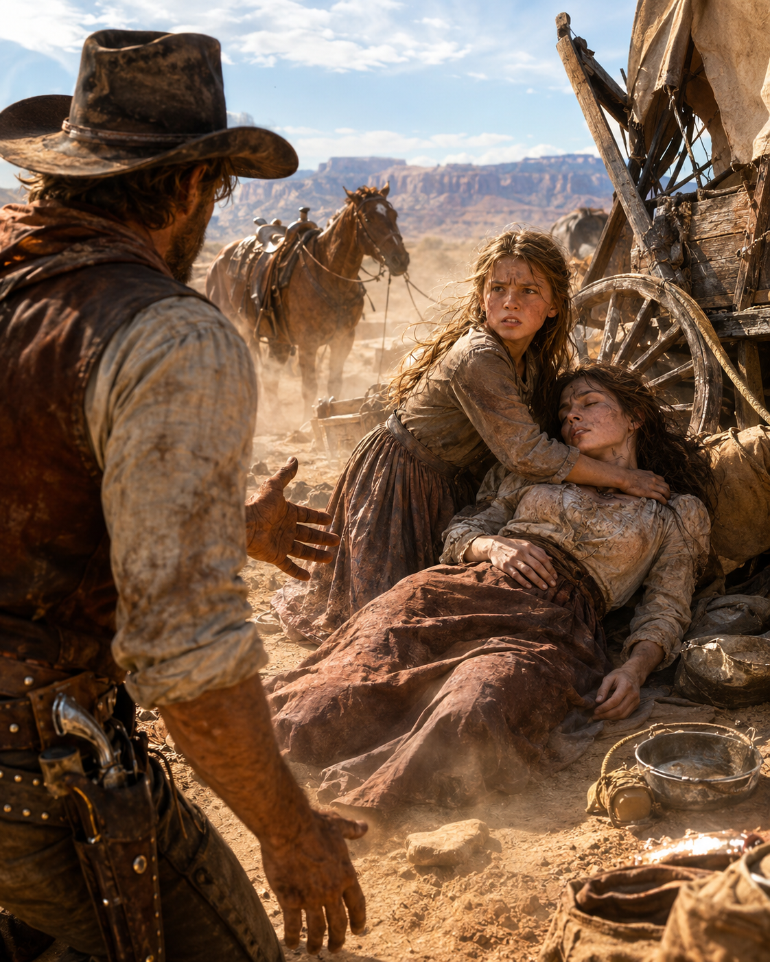 The Rancher Heard a Child Scream in the Dust — Then Found a Little Girl Guarding Her Dying Mother