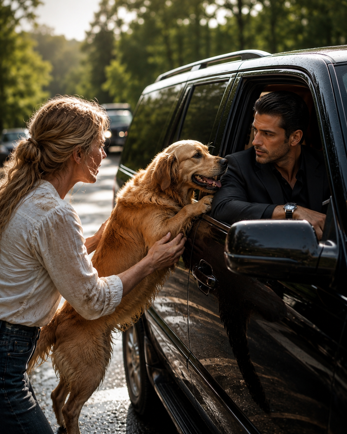 Her Lost Golden Retriever Jumped Into a Stranger’s SUV—She Never Imagined the Man Inside Would Change Her Life Forever