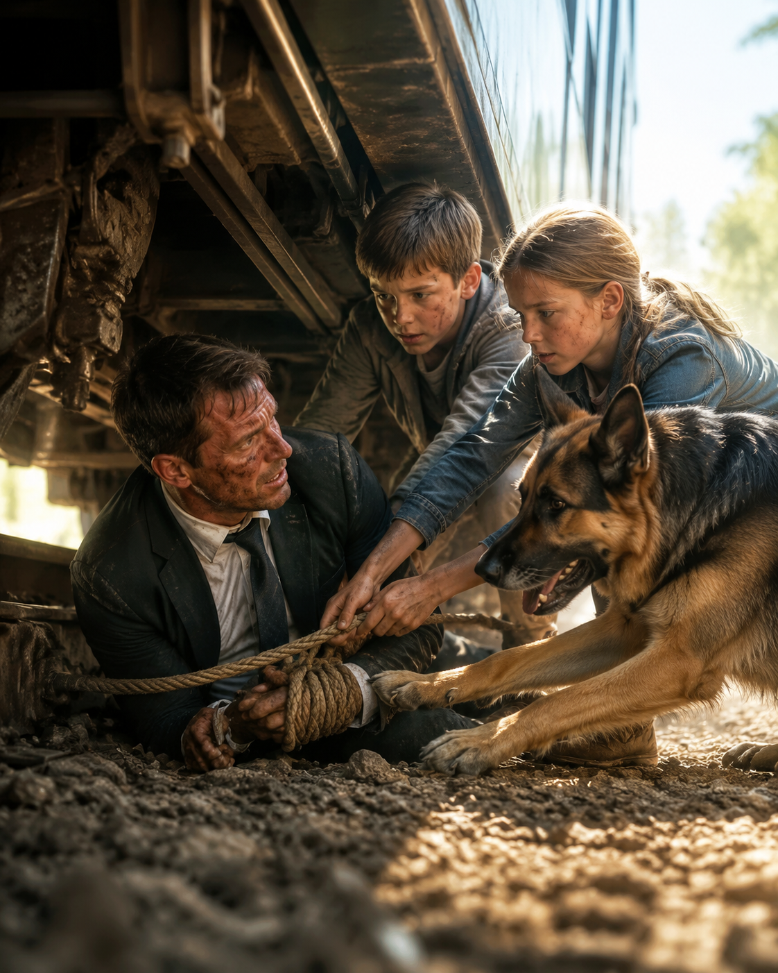 The Billionaire Was Held Captive Beneath the Train Tracks — And Only Two Children and a Loyal Dog Could Rescue Him