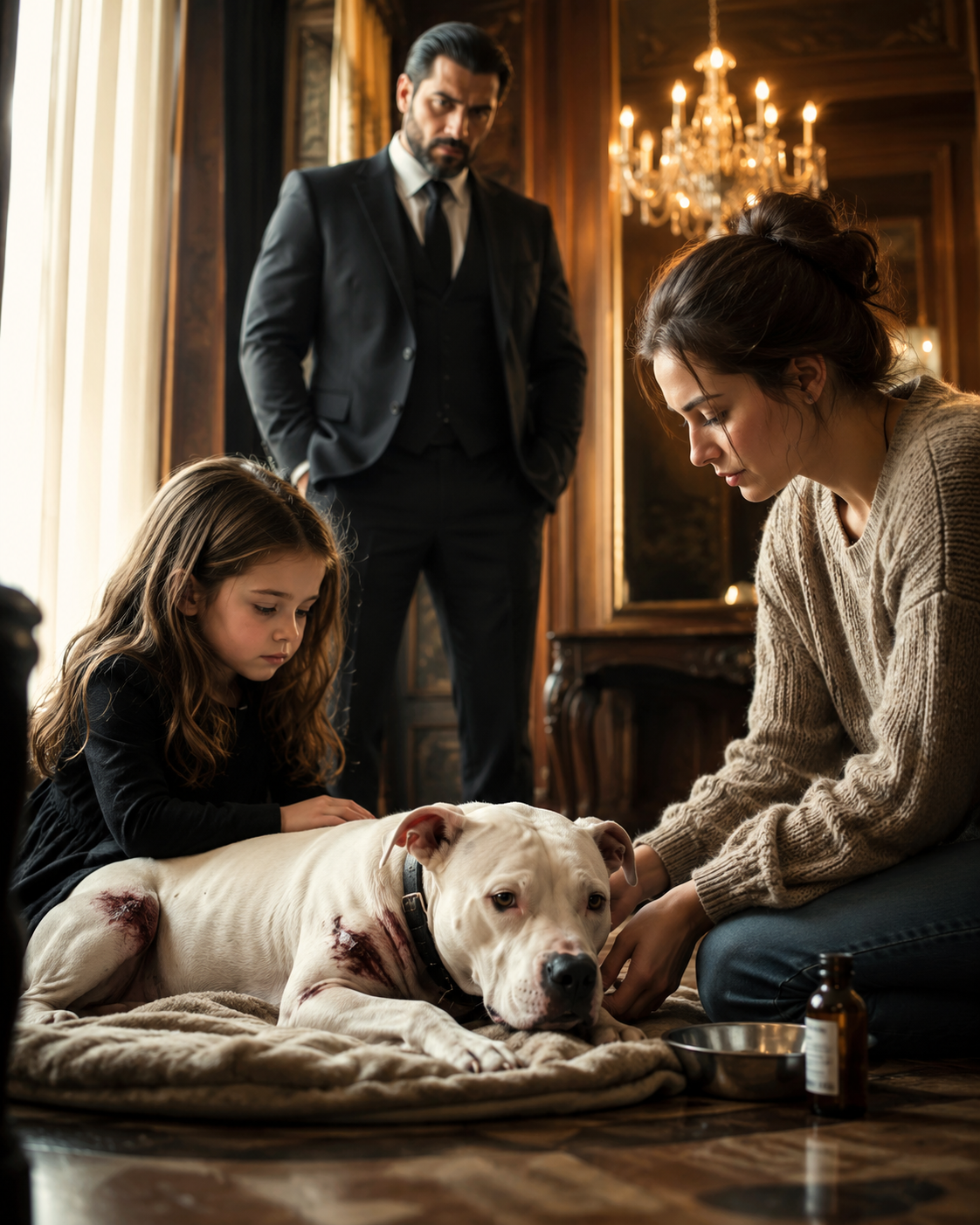 The Mafia Boss’s Mute Daughter  Hadn’t Spoken in Two Years — Until a Wounded Dog and a Kind Stranger Brought Her Voice Back