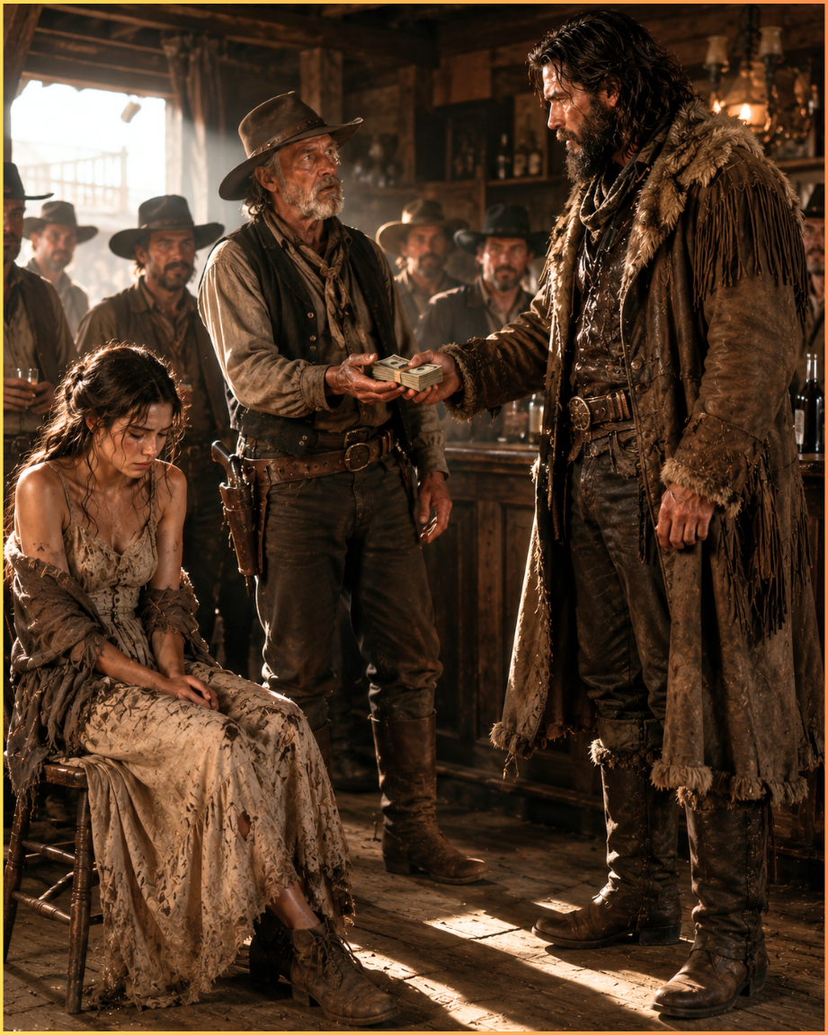 Her Father Offered Her Like a Joke in the Saloon — Then the Mountain Man Married Her Instead
