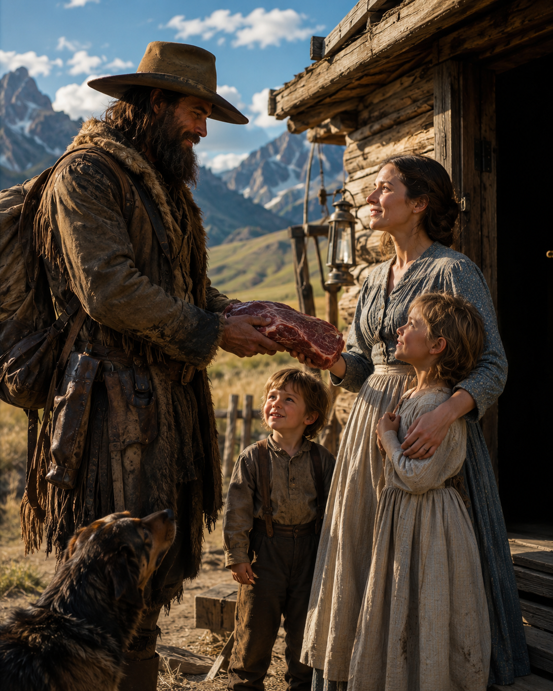 The Mountain Man Brought Meat to the Widow’s Door — Then Her Children Made Him Want to Stay