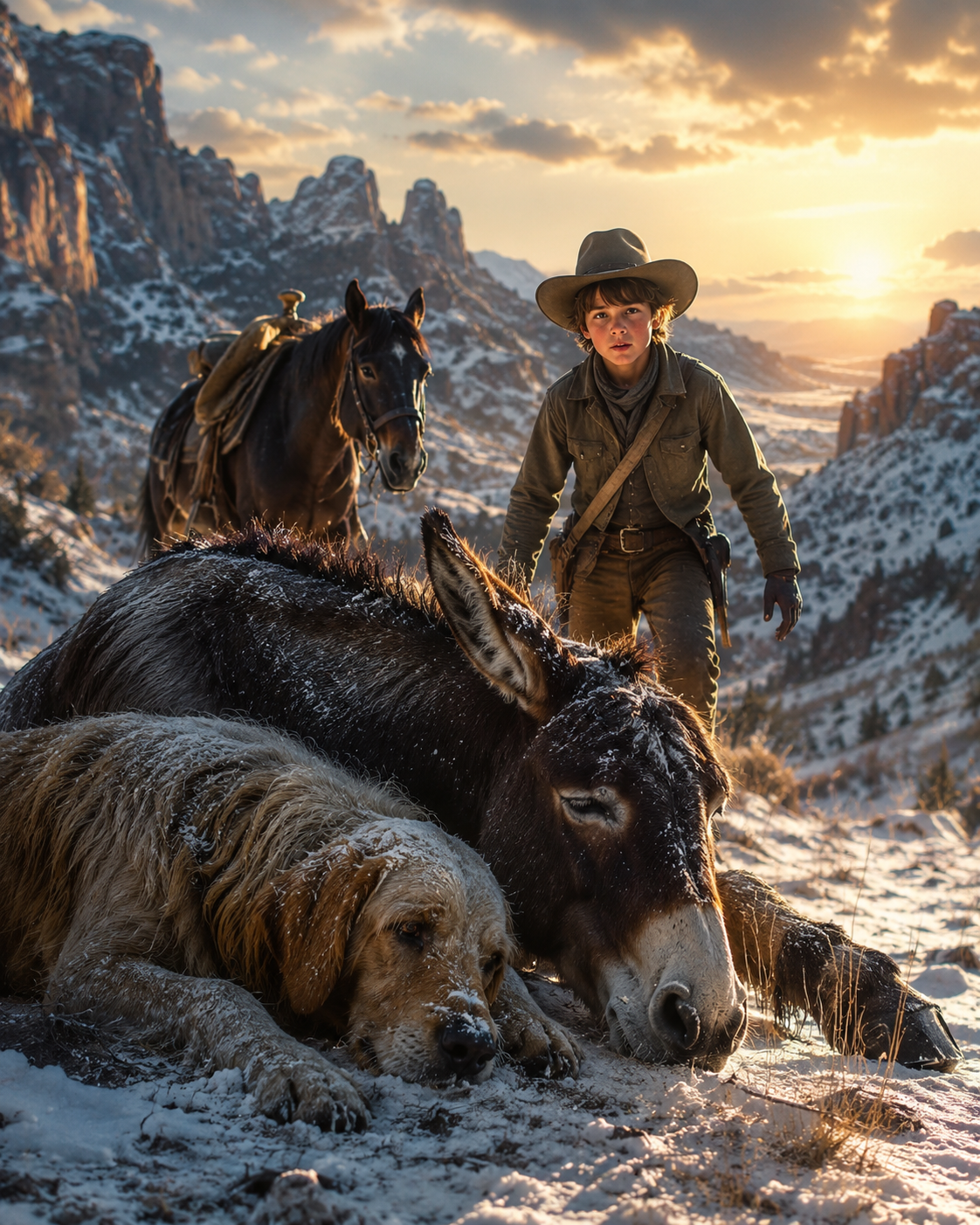 The Old Dog and the Donkey Were Left to Freeze in the Mountains — Then a Boy Followed Them and Discovered a Life-or-Death Secret